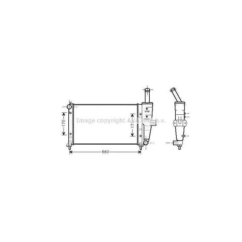 Radiateur moteur (radiateur de refroidissement) AVA FT2208