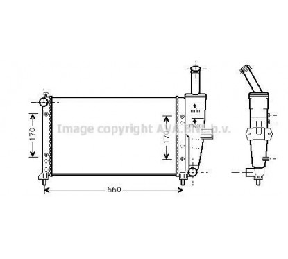 Radiateur moteur (radiateur de refroidissement) AVA FT2208