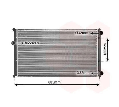 Radiateur moteur (radiateur de refroidissement) VAN WEZEL 58002116