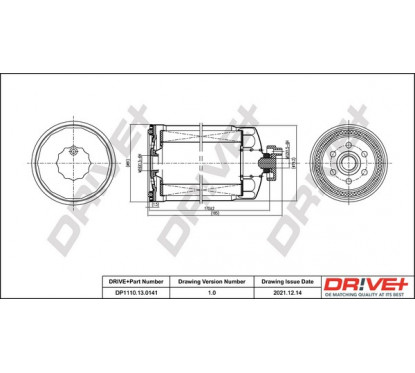 Filtre à carburant (Filtre à gasoil) DRIVE DP1110.13.0141