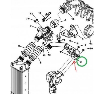 Joint d'étanchéité de tuyau turbocompresseur PSA 144081