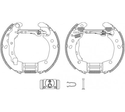 Kit de freins à tambours (Kit de frein arrière) R1175 HELLA 8DB 355 004-821