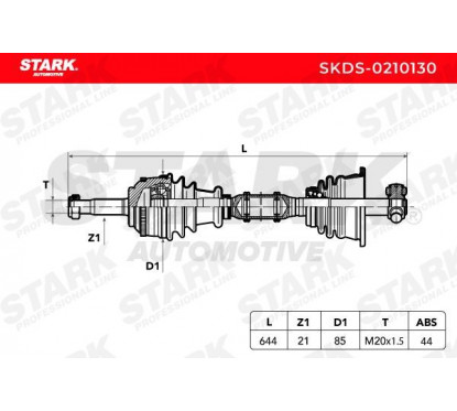 Arbre de transmission (cardan) STARK SKDS-0210130