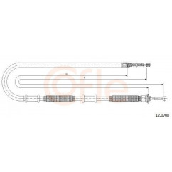 Câble de frein à main COFLE 12.0708