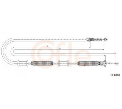 Câble de frein à main COFLE 12.0708