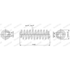 Ressort de suspension (Ressort hélicoïdal) MONROE SP4065