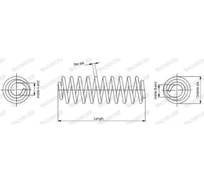 Ressort de suspension (Ressort hélicoïdal) MONROE SP4065