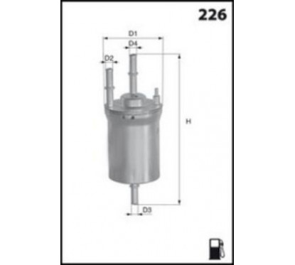 Filtre à carburant (Filtre à gasoil) MECAFILTER ELE 6102