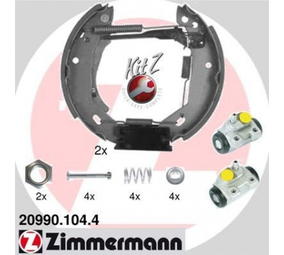 Kit de freins à tambours (Kit de frein arrière) ZIMMERMANN 20990.104.4