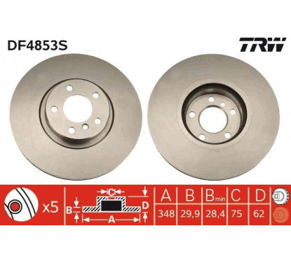 Disques de frein TRW DF4853S