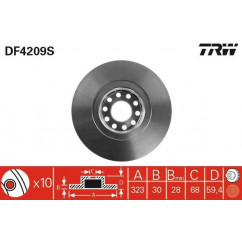 Disques de frein TRW DF4209S