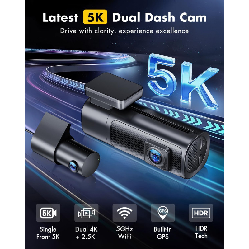Caméra embarquée (Dash Cam) Avant Arrière EUKI D900