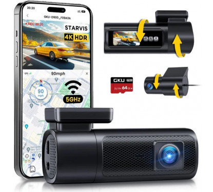 Caméra embarquée (Dash Cam) Avant Arrière GKU D900