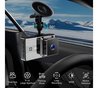 Caméra embarquée (Dash Cam) Avant Arrière GKU D100