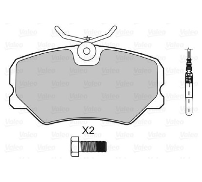 Jeu de 4 plaquettes de frein VALEO 598179