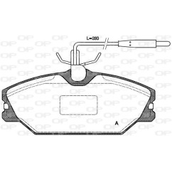 Jeu de 4 plaquettes de frein OPEN PARTS BPA0208.12