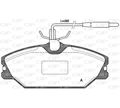Jeu de 4 plaquettes de frein OPEN PARTS BPA0208.12