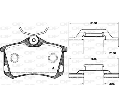 Jeu de 4 plaquettes de frein OPEN PARTS BPA0263.50
