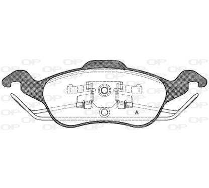 Jeu de 4 plaquettes de frein OPEN PARTS BPA0691.00