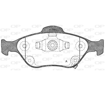 Jeu de 4 plaquettes de frein OPEN PARTS