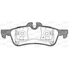 Jeu de 4 plaquettes de frein OPEN PARTS BPA0862.00