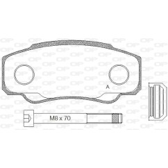 Jeu de 4 plaquettes de frein OPEN PARTS BPA0961.00