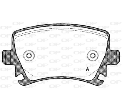 Jeu de 4 plaquettes de frein OPEN PARTS BPA1031.00