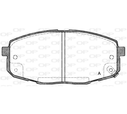 Jeu de 4 plaquettes de frein OPEN PARTS BPA1038.02
