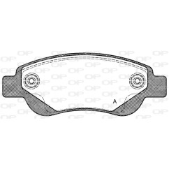 Jeu de 4 plaquettes de frein OPEN PARTS BPA1177.00