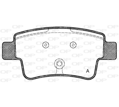 Jeu de 4 plaquettes de frein OPEN PARTS BPA1198.00