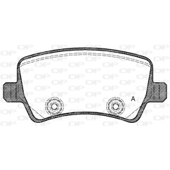 Jeu de 4 plaquettes de frein OPEN PARTS BPA1236.00