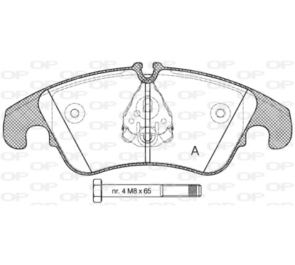Jeu de 4 plaquettes de frein OPEN PARTS BPA1304.10