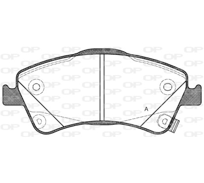 Jeu de 4 plaquettes de frein OPEN PARTS BPA1341.02