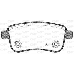 Jeu de 4 plaquettes de frein OPEN PARTS BPA1387.00