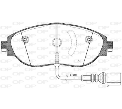 Jeu de 4 plaquettes de frein OPEN PARTS BPA1470.01