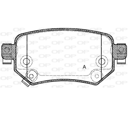 Jeu de 4 plaquettes de frein OPEN PARTS BPA1682.02