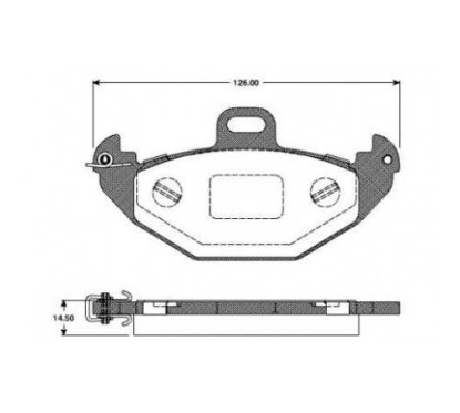 Jeu de 4 plaquettes de frein BENDIX 571963B