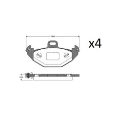 Jeu de 4 plaquettes de frein BENDIX 571963B