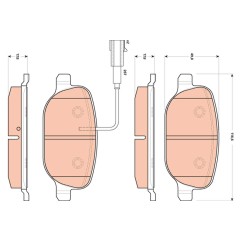 Jeu de 4 plaquettes de frein TRW GDB1851