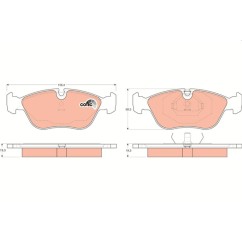 Jeu de 4 plaquettes de frein TRW GDB1159