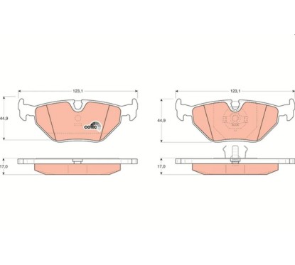 Jeu de 4 plaquettes de frein TRW GDB917