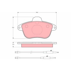 Jeu de 4 plaquettes de frein TRW GDB796