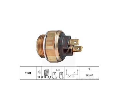 Interrupteur de température, ventilateur de radiateur BEHR 8.130.10.325