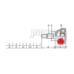 Joint homocinétique, transmission MDR MCV-5K02