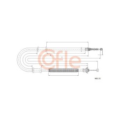 Câble de frein à main (Câble de frein à main) CABOR 641.11