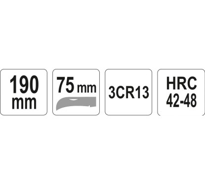 Couteau de montage faucille pliable YATO YAT YT-7601