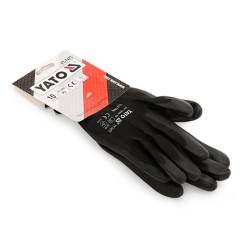 Gants de travail en nylon noir 10 pouces YATO YAT YT-7473
