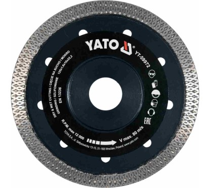 Disque 125mm pour couper la céramique YATO YAT YT-59972