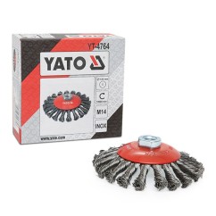 Brosse à disque fileté inox 125mm YATO YAT YT-4764