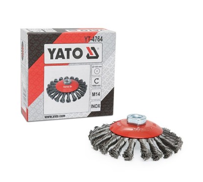 Brosse à disque fileté inox 125mm YATO YAT YT-4764